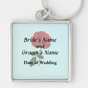 Red Rose of Summer Wedding Products Key Ring