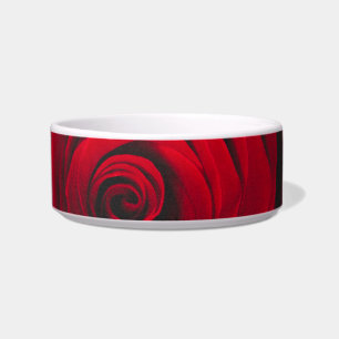 Red rose on black background vintage effect bowl