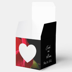 Red Rose on Black Heart favour box- customise Box