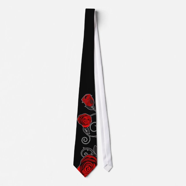 Red Rose on Black Tie (Front)