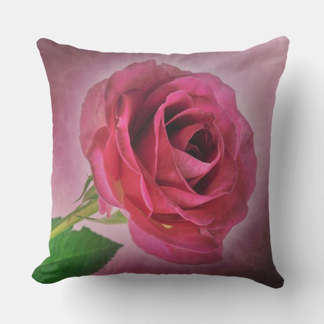 Red Rose Outdoor Cushion (Front)