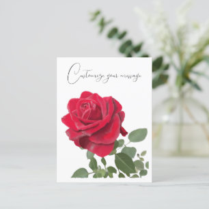 Red Rose Painting Postcard
