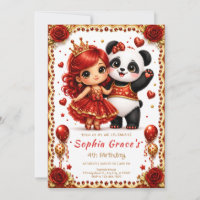 Red Rose Panda Princess Birthday Celebration