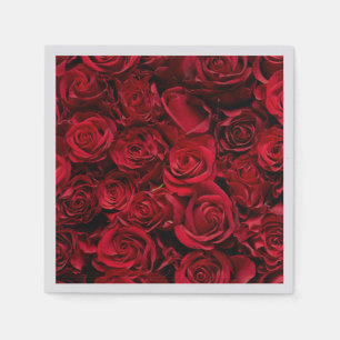 Red Rose Paper Napkins Set of 50+