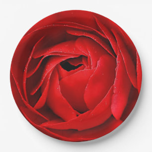 RED ROSE PAPER PLATE