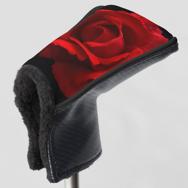 Red Rose pcm Golf Head Cover (3/4 Front)