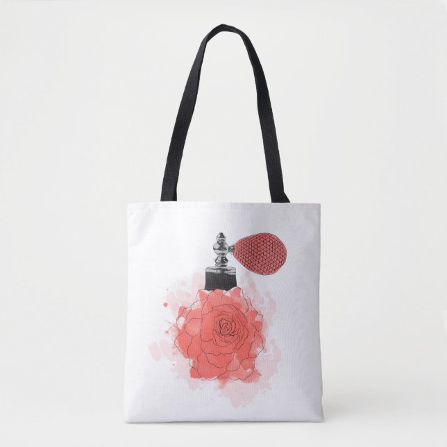 Red  rose perfume tote bag (Front)