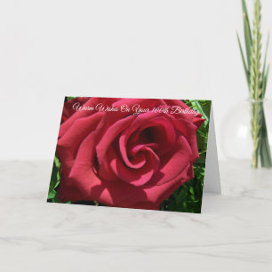 Red Rose Personalised 100th Birthday Card