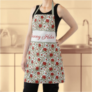 Red Rose Personalised Apron
