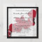 Red Rose Petals in Snow, Winter Wedding Invitation