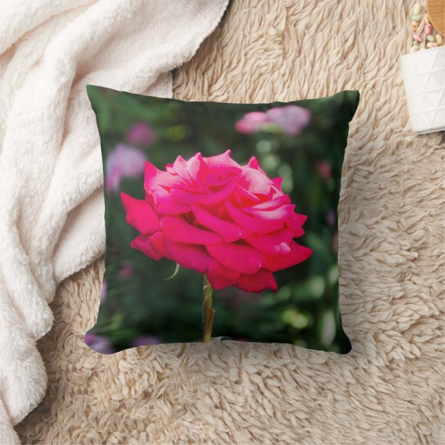 Red Rose Petals Profile Cushion (Blanket)