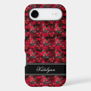 Red Rose Phone Case   Personalized Name