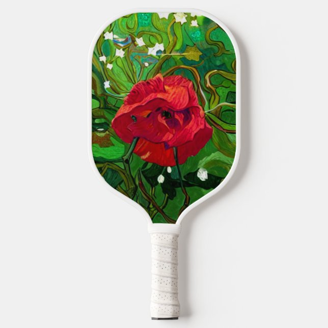 RED ROSE  PICKLEBALL PADDLE (Front)