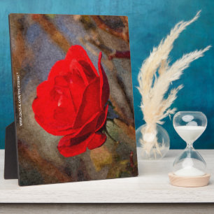 Red Rose Plaque