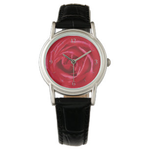 Red rose print watch