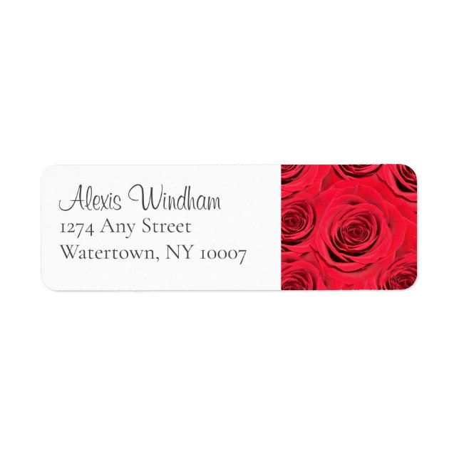 Red rose return address labels (Front)