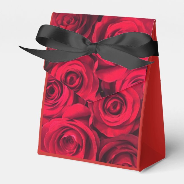 Red Rose Romance Favour Box (Front Side)
