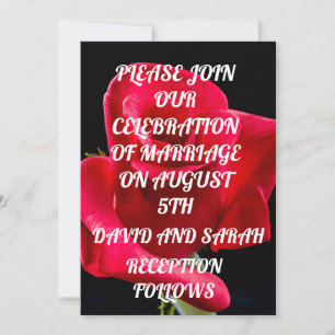 RED ROSE ROMANTIC ELEGANT WEDDING INVITATIONS