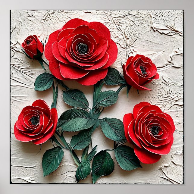 Red rose Romantic Handmade Style Decor 🎁 (Front)