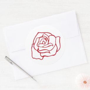 Red Rose Romantic Stickers