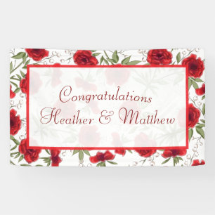 Red Rose Romantic Wedding Banner
