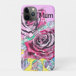 Red Rose Roses Watercolour Floral Flowers Flower Case-Mate iPhone Case