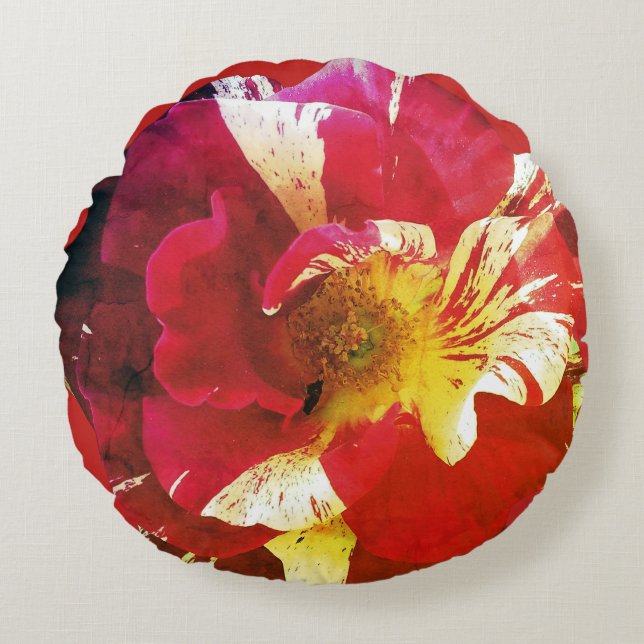 Red Rose Round Cushion (Front)