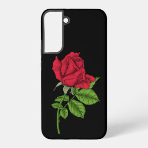 Red rose samsung galaxy case
