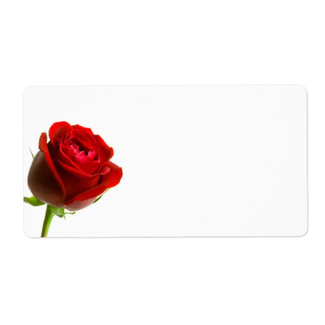 Red Rose Shipping Labels (Front)