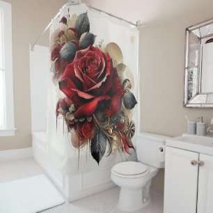 Red Rose Shower Curtain