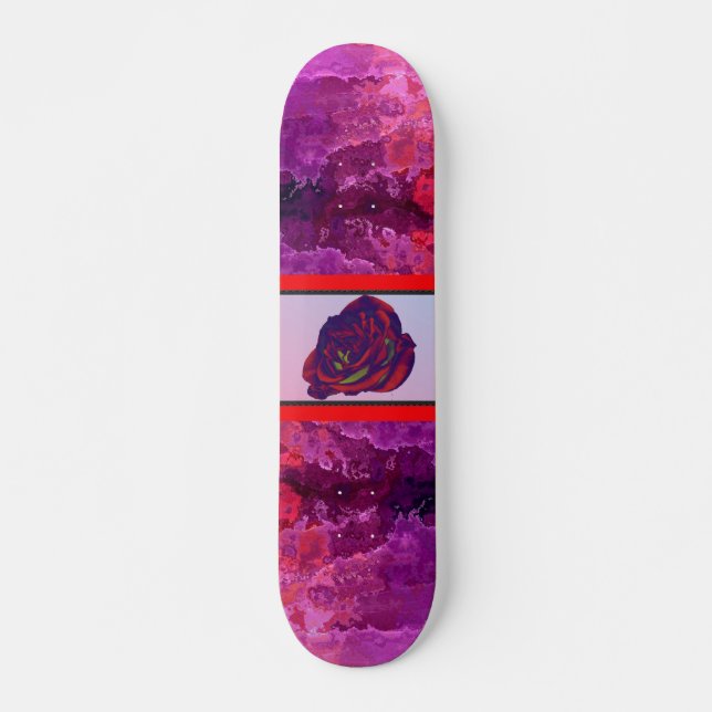 Red Rose Skateboard (Front)
