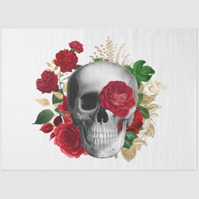 Red Rose Steampunk Series Design 21 Tissue Paper (Front)