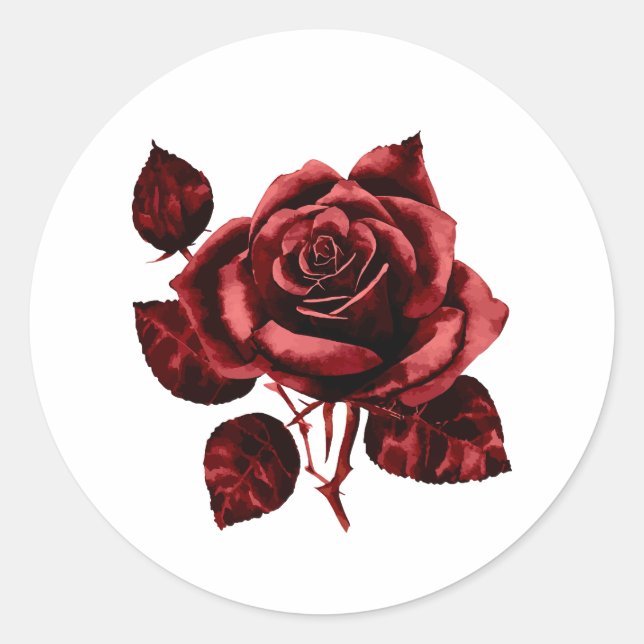 Red Rose Sticker (Front)