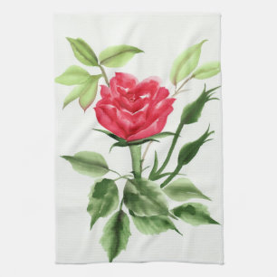 Red Rose Tea Towel