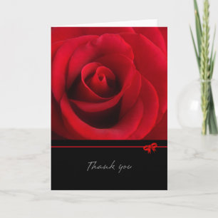 Red Rose - Thank You card