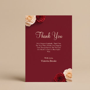 Red Rose Thank You Card