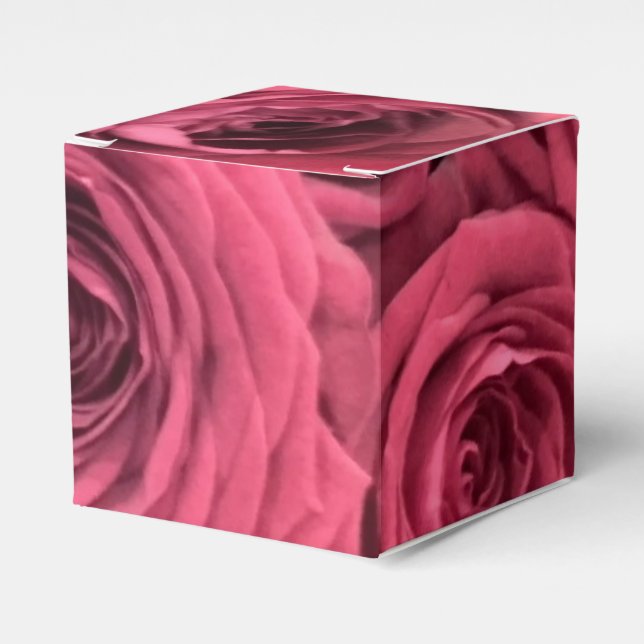 Red rose theme favor boxes (Front Side)