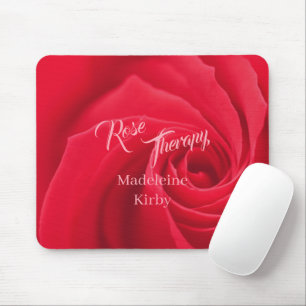 Red Rose Therapy Opaque Personalised Mouse Pad