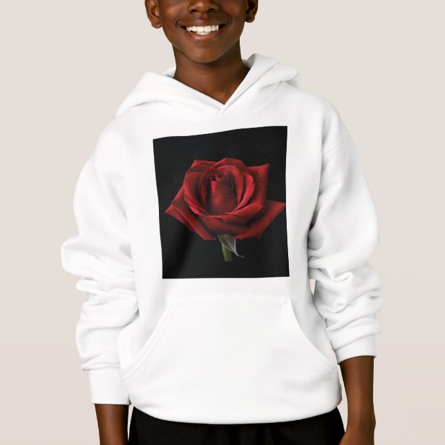 Red rose throw pillow (Front)