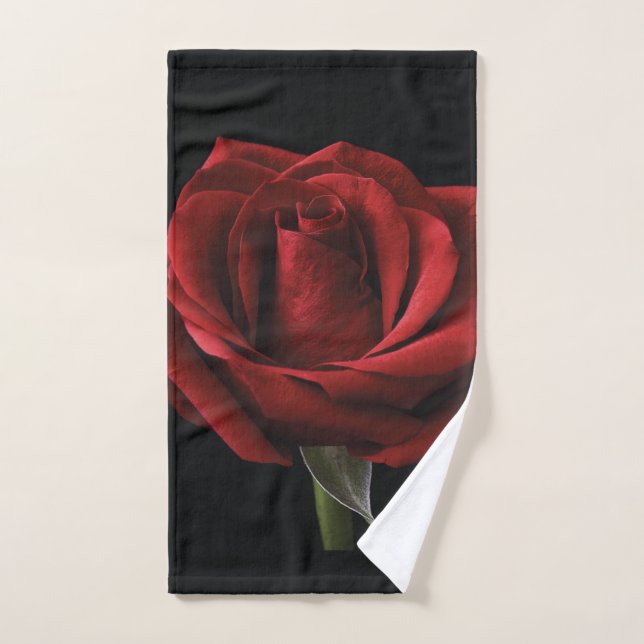Red rose throw pillow hand towel (Hand Towel)