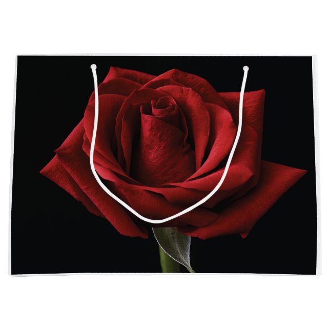 Red rose throw pillow large gift bag (Front)