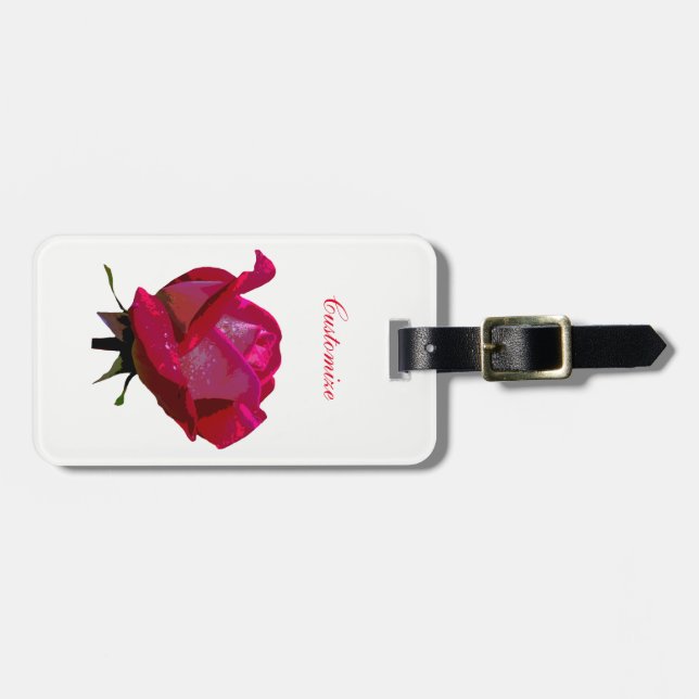 red rose Thunder_Cove any colour Luggage Tag (Front Horizontal)