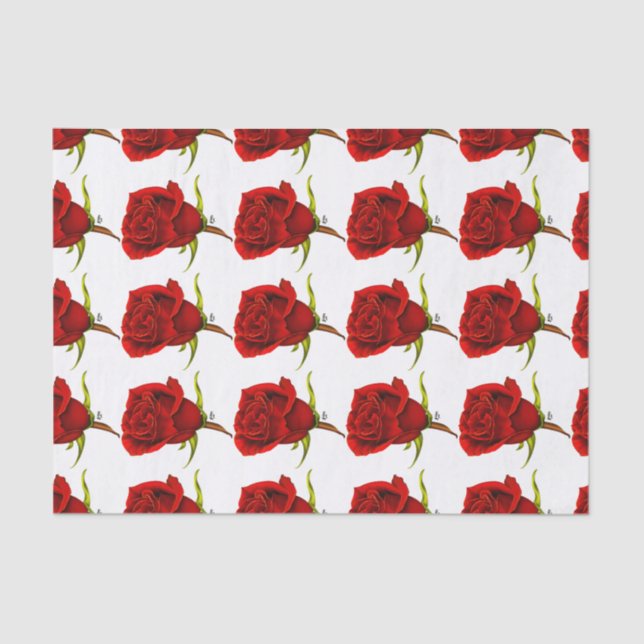 Red Rose Tissue Tissue Paper (Front)