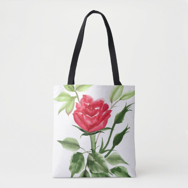 Red Rose Tote Bag (Front)
