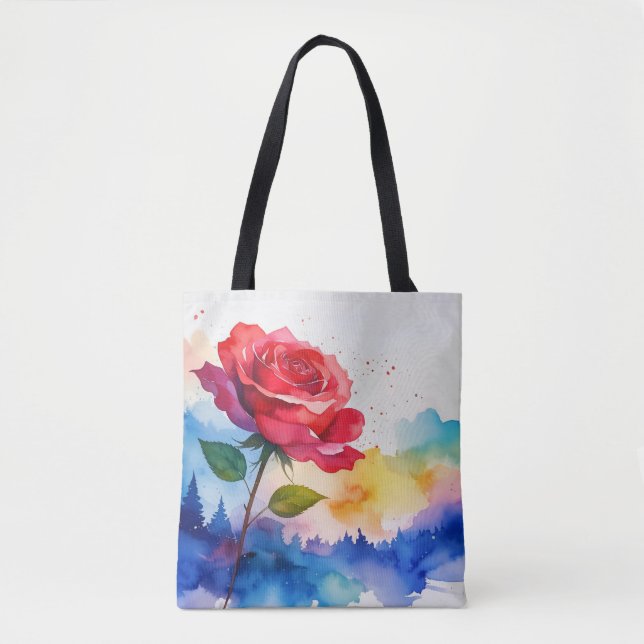 RED ROSE TOTE BAG (Front)