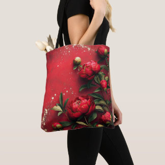 Red rose tote bag