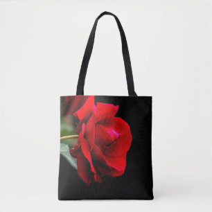 Red rose tote bag