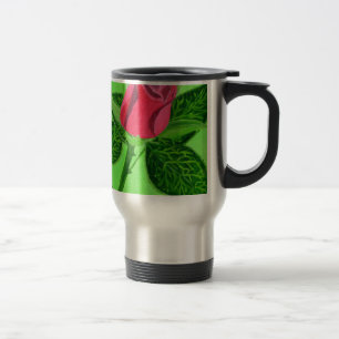 Red Rose Travel Mug