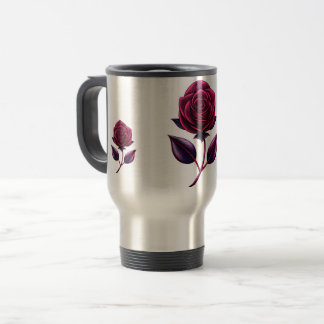 red rose travel mug