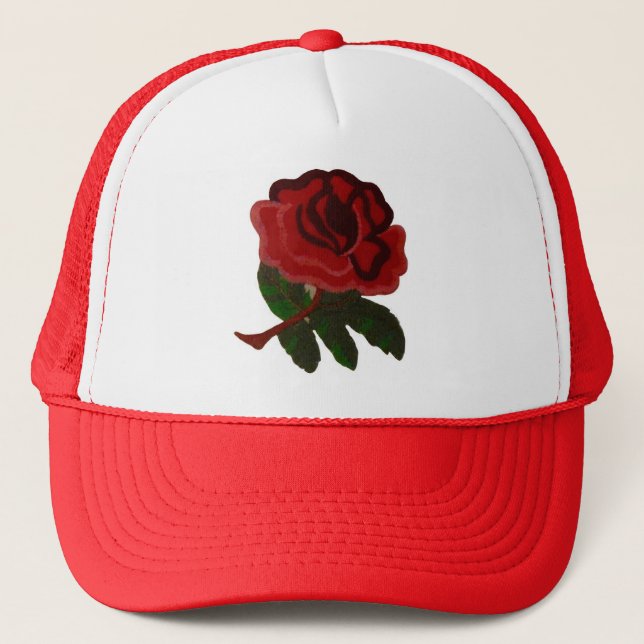 RED ROSE. TRUCKER HAT (Front)